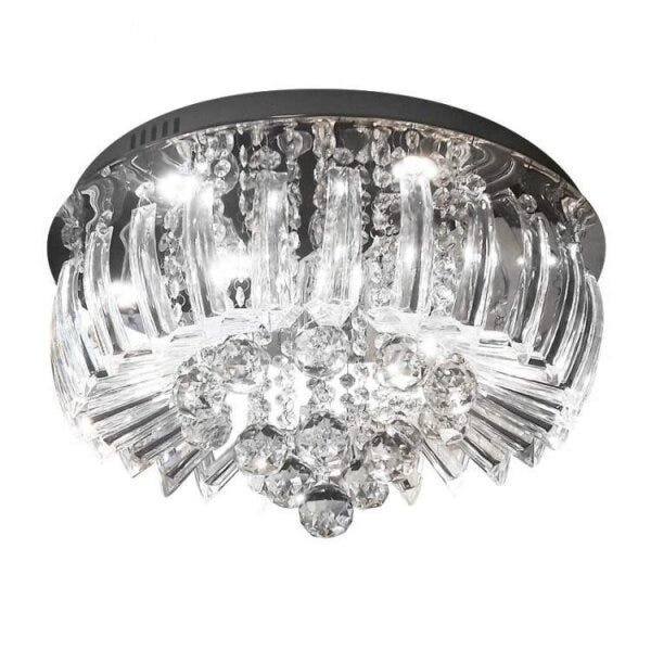 Plafon Cristal Redondo 24w 45cm Greta Startec Luz Branca