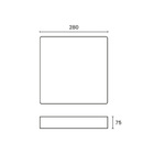 Plafon Cristal Transparente Espelhado 28cm Led 12w 6000k