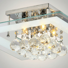 Plafon Cronos Led Sobrepor Quadrado Cristal Legítimo Luxo Sal