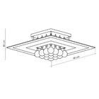 Plafon Cronos Led Sobrepor Quadrado Cristal Legítimo Luxo Sal