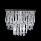 Plafon Crystal G Quadrado Cristal Transparente Bivolt