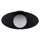 Plafon Cuia Sobrepor Preto Opalino 49,5cm P/ Led E27 Bella St