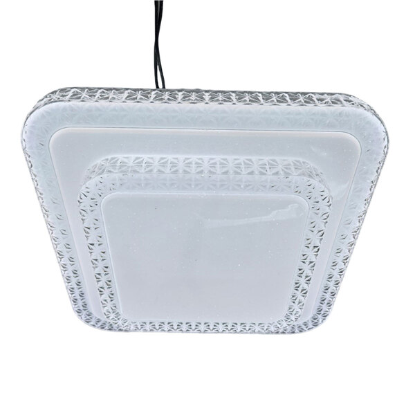 Plafon De Cristal Acrílico Transparente 35cm Led 24w 3 Em 1 B