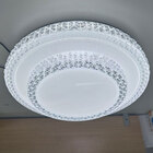 Plafon De Cristal Acrílico Transparente 40cm Led 36w 3 Em 1 B