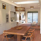 Plafon De Cristal E Madeira 30cm Imbuia Modelo Iguaçu