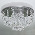 Plafon de Cristal legítimo redondo lustre 20cm p/ 3 G9 st4717