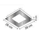 Plafon De Embutir Espelhado Quadrado 28cmx28cmx8cm Clean Made