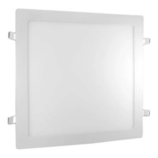 Plafon De Embutir Quadrado Branco 24w Led 30cm 3000k Bivolt