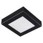 Plafon de Sobrepor Led Quadrado Valencia de 16W - 26X26 cm  Preto - 3000K - Bivolt - Luz Amarela