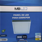 Plafon De Led Sobrepor 36w 6500k Quadrado