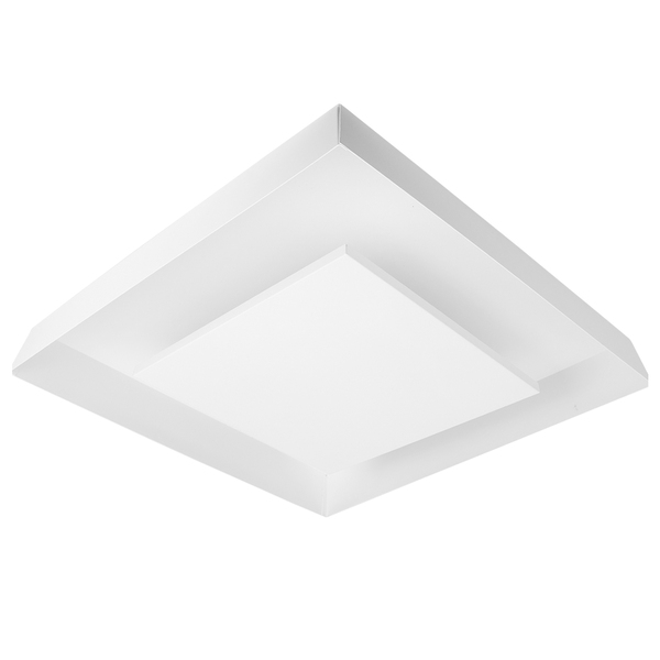 Plafon De Luz Indireta Sobrepor 35x35cm Para 4 Lâmpadas E27 B