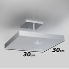 Plafon De Luz Indireta Sobrepor Para 2 Lâmpadas E27 30cmx30cm