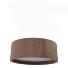 Plafon De Madeira Wood Redondo 30 Cm - 2 Luzes E27 - Imbuia (