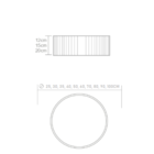 Plafon De Madeira Wood Redondo 50 Cm - 5 Luzes E27 - Imbuia (