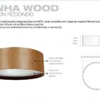 Plafon De Madeira Wood Redondo 70 Cm - 6 Luzes E27 - Imbuia (