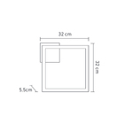Plafon De Sobrepor 24w Perfil Led Design Moderno Quarto Sala