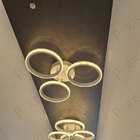 Plafon De Sobrepor Aros Cristais Branco 47cm Led 20w 3 Em 1 B