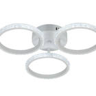 Plafon De Sobrepor Aros Cristais Branco 47cm Led 20w 3 Em 1 B