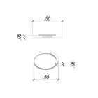 Plafon De Sobrepor Bella Bambolê Branco 50x6cm 30w 3000k 2035