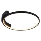 Plafon De Sobrepor Bella Bambolê Preto 50x6cm 30w 3000k 1024l