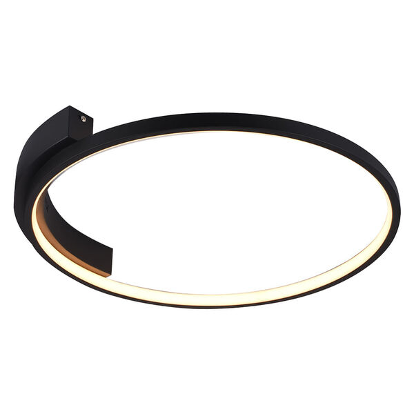 Plafon De Sobrepor Bella Bambolê Preto 50x6cm 30w 3000k 1024l