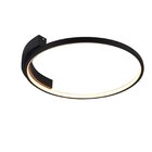 Plafon De Sobrepor Bella Bambolê Preto 50x6cm 30w 3000k 1024l