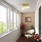 Plafon De Sobrepor Bella Lindo Dourado E Branco 60x32cm G9 75