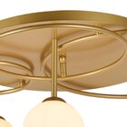 Plafon De Sobrepor Bella Lindo Dourado E Branco 60x32cm G9 75