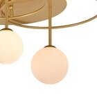 Plafon De Sobrepor Bella Lindo Dourado E Branco 60x32cm G9 75