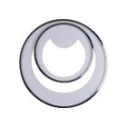 Plafon De Sobrepor Bella Loop Cromado E Branco 62x42x5.2cm 60