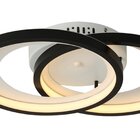 Plafon De Sobrepor Bella Loop Preto E Branco 32x47x9cm 40w 30