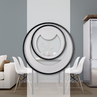 Plafon De Sobrepor Bella Loop Preto E Branco 62x42x5.2cm 60w