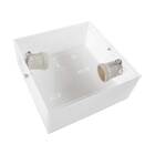 Plafon De Sobrepor Em Acrílico 20x20 + 2 Led A60 Branco Quent