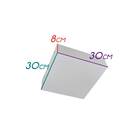 Plafon De Sobrepor Em Acrílico 30x30 + 3 Led A60 Branco Quent