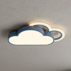 Plafon De Sobrepor Infantil Nuvem Azul 60cm Led 18w 3 Em 1 Bi