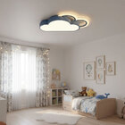 Plafon De Sobrepor Infantil Nuvem Azul 60cm Led 18w 3 Em 1 Bi