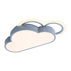 Plafon De Sobrepor Infantil Nuvem Azul 60cm Led 18w 3 Em 1 Bi