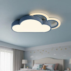 Plafon De Sobrepor Infantil Nuvem Azul 60cm Led 18w 3 Em 1 Bi
