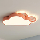 Plafon De Sobrepor Infantil Nuvem Rosa 60cm Led 18w 3 Em 1 Bi