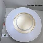 Plafon De Sobrepor Led 24w Bivolt Branco E Dourado Devon Hevvy