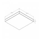 Plafon De Sobrepor Led 48cmx48cm 4200k Slim Bella Italia 110v