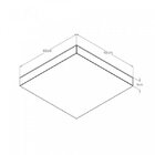 Plafon De Sobrepor Led 48cmx48cm 4200k Slim Bella Italia 220v