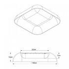 Plafon De Sobrepor Led 50cmx50cm 4200k Amanita Bella Italia 1