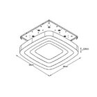 Plafon De Sobrepor Led Eco 68cmx68cm Bella Italia 220v