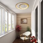 Plafon De Sobrepor Loop 1x48w 3000k 1500 Lúmens Hm008wg Bella