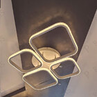 Plafon De Sobrepor Módulos Cristais Branco 76cm Led 40w 3 Em