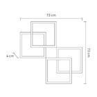 Plafon De Sobrepor Perfil Led 96w Moderno Quarto Sala Escrito