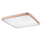 Plafon De Sobrepor Quadrado Acrilico Dourado 50cm Led 120w 3