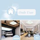 Plafon De Sobrepor Quadrado Luminária Acrílico 30x30 E27