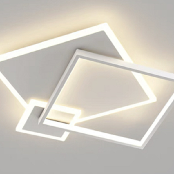 Plafon De Sobrepor Quadrado Moderno Branco Led 90w 3200k Bivo